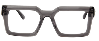 Safari Men Afro Motif Eyeglasses: Kwame - Transparent Grey - SpecSMART Eye Clinic (Front View)